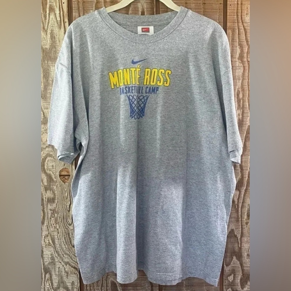 Vintage White Tag Nike Monté Ross Basketball Camp 2 Sided T-Shirt XL